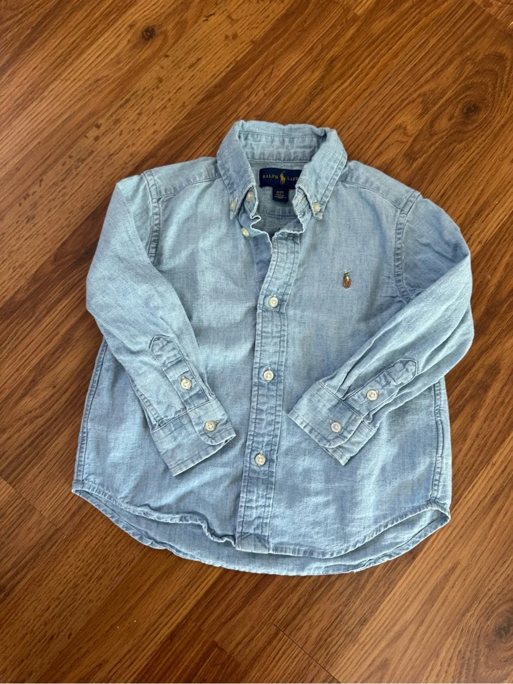 RALPH LAUREN  Boys 2T Denim Polo Pony Shirt